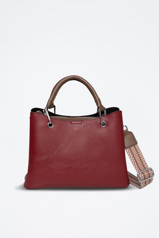 Sac bandoulière en cuir Candice - Bordeaux