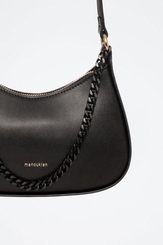 Sac bandoulière en cuir Aras - Noir