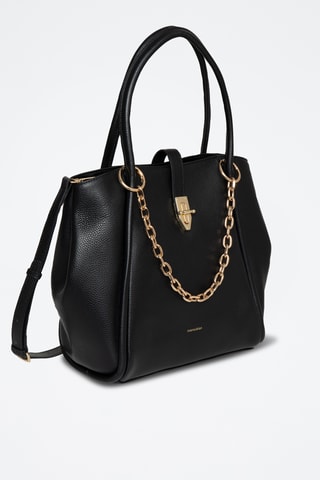 Sac porté épaule en cuir Livna - Noir