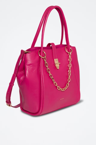 Sac porté épaule en cuir Livna - Rose