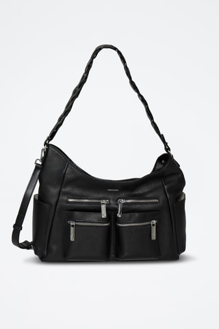 Sac porté épaule en cuir Ablan - Noir