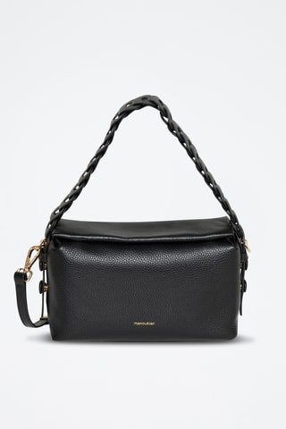Sac porté épaule en cuir Prunelle - Noir