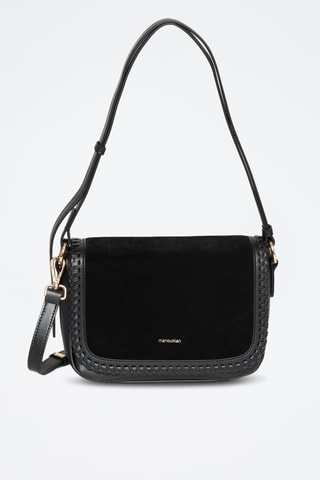 Sac porté épaule en cuir Léonie - Noir