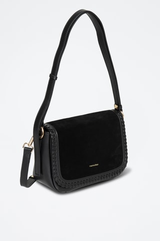 Sac porté épaule en cuir Léonie - Noir