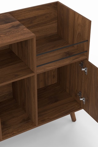 Meuble vinyles porte - 130 x 75 x 35 cm