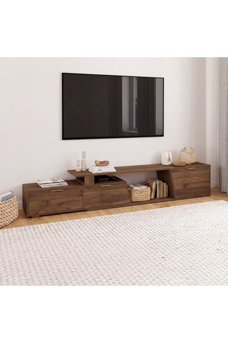 Mueble de TV extensible de 3 puertas abatibles Livona - 180/270 x 40 x 35 cm