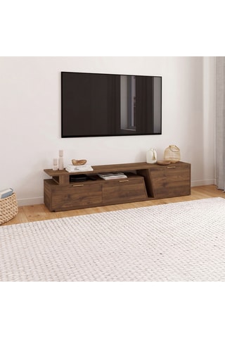 Mueble de TV extensible de 3 puertas abatibles Livona - 180/270 x 40 x 35 cm
