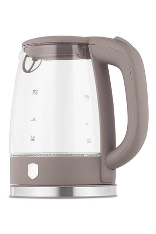 Bouilloire en acier inoxydable Taupe - 1,7 l - 1850-2200 W - Argenté et gris