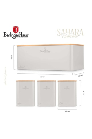 Boîtes de conservation et couvercle en bambou Sahara - 4 pièces
