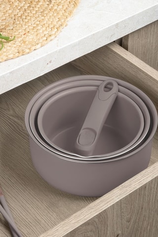 Batterie de cuisine Taupe Nordic - 13 pièces