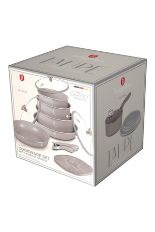 Batterie de cuisine Taupe Nordic - 13 pièces