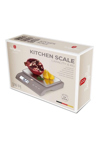 Balance digitale en acier inoxydable Taupe - Jusqu'à 6 kg