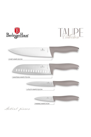 4 couteaux en acier inoxydable Taupe Collection