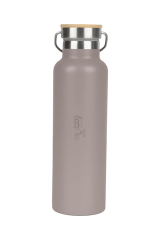 Gourde en acier inoxydable  et bambou Taupe Collection - 60 cl