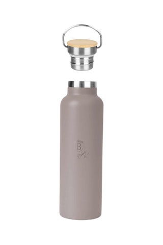 Gourde en acier inoxydable  et bambou Taupe Collection - 60 cl