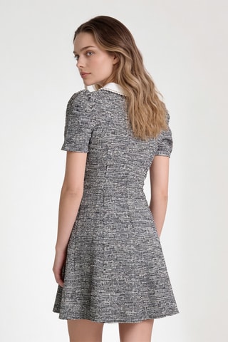 Robe droite - Blanc et noir