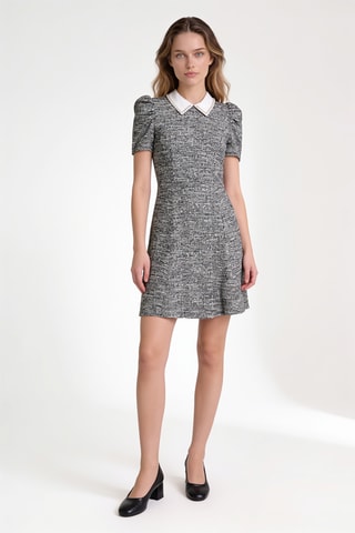 Robe droite - Blanc et noir