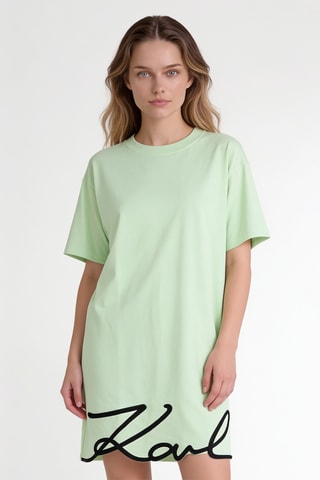 Robe droite en coton biologique - Vert menthe