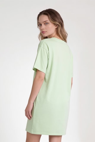 Robe droite en coton biologique - Vert menthe