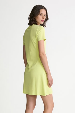 Robe droite en coton biologique - Jaune pâle