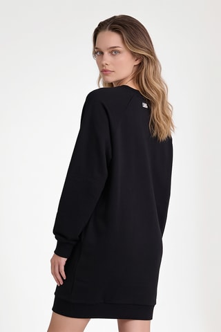 Robe sweat en coton biologique - Noir