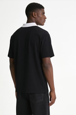 Polo en coton biologique - Noir