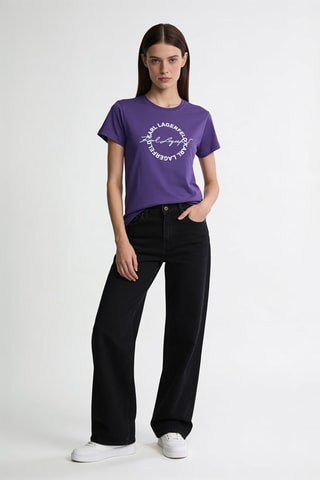 T-shirt en coton biologique - Violet