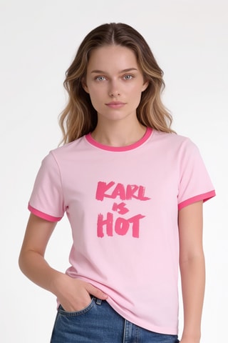 T-shirt en coton biologique - Rose