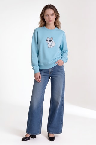 Sweat en coton biologique - Bleu clair