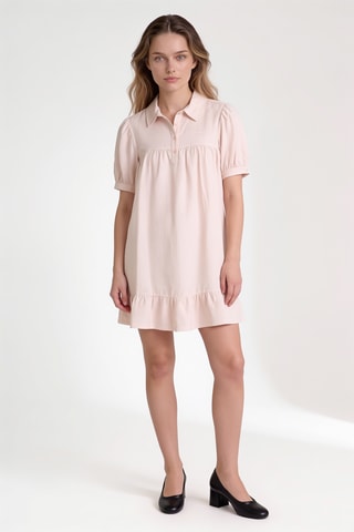 Robe volantée - Rose pâle