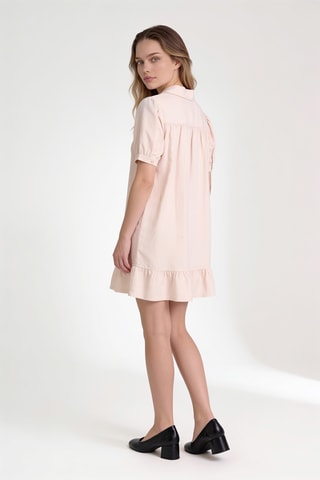 Robe volantée - Rose pâle