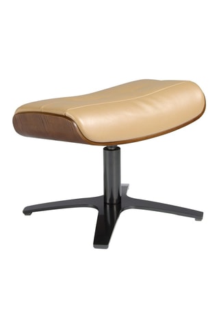 Pouf - Neutro e beige - In pelle