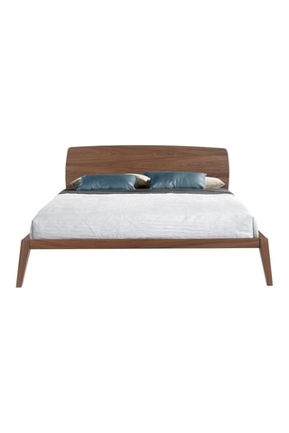 Letto in legno placcato noce e pino - Area materasso 160 x 200 cm