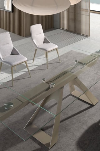Tavolo da pranzo allungabile in vetro - 160/240 x 76 x 100 cm