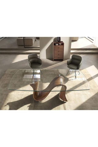 Tavolo da pranzo in vetro - 220 x 100 x 75 cm