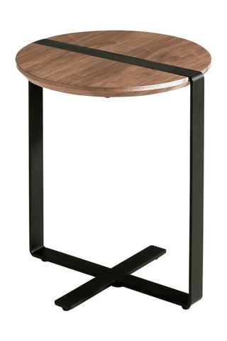 Tavolino - Effetto noce e nero - 50 x 50 x 52 cm