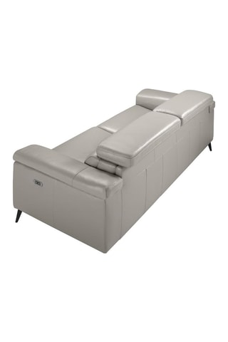 Divano 3 posti - Grigio - Pelle