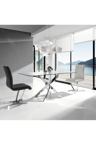 Tavolo da pranzo in vetro - 150 x 95 x 75 cm