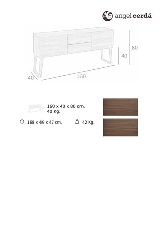 Credenza 2 ante - Effetto noce