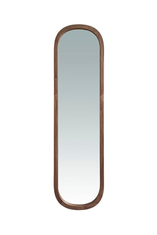 Specchio ovale - Effetto legno - 40 x 4 x 150 cm