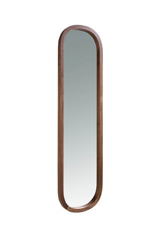 Specchio ovale - Effetto legno - 40 x 4 x 150 cm