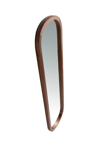 Specchio ovale - Effetto legno - 40 x 4 x 150 cm
