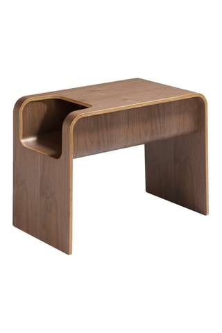 Tavolino - Neutro - Struttura in legno placcato noce - 60 x 45 x 35 cm