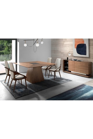 Tavolo da pranzo - Effetto noce - 150 x 150 x 79 cm