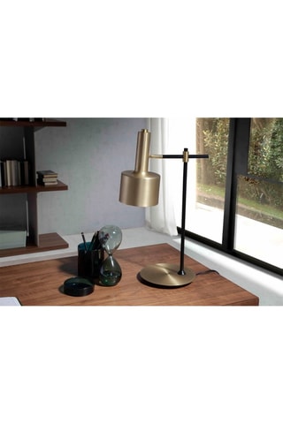 Lampada da tavolo LED - Nero e dorato