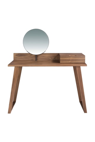 Toeletta con specchio orientabile - Effetto noce - 120 x 45 x 126 cm