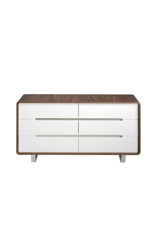 Credenza - Effetto noce e bianco