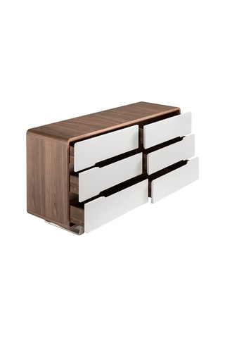 Credenza - Effetto noce e bianco
