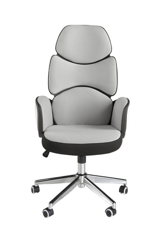 Sedia da scrivania con ruote - 
Bianco e nero