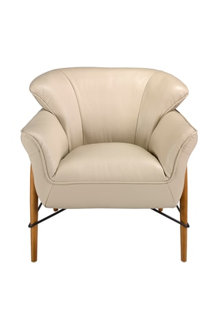 Poltrona - Beige - In pelle
